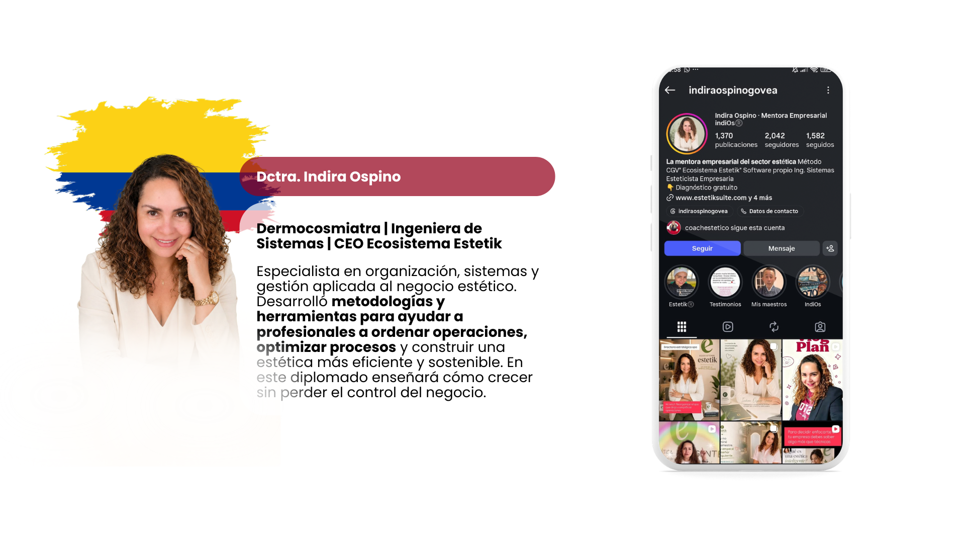Dctra. Indira Ospino — docente de Colombia